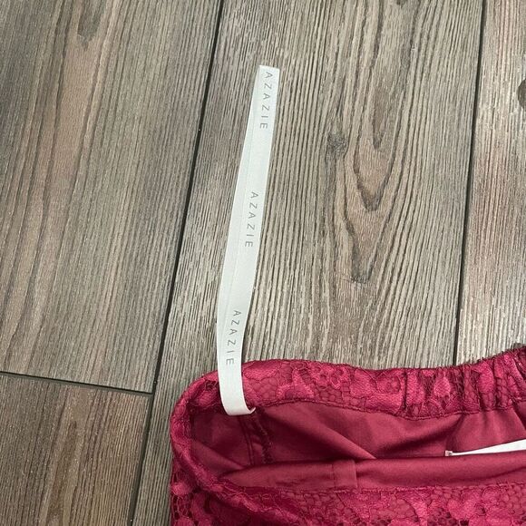 Azazie Skirt Women's Size A16 Pink Lace100% Polyester Floral Back - Picture 5 of 8